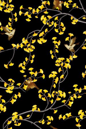 花鸟印花华亿平台图片