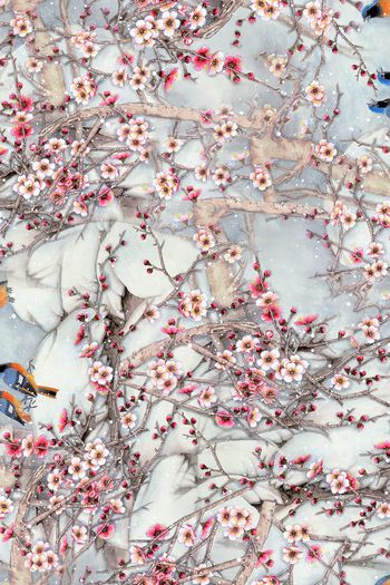 花鸟印花华亿平台图片