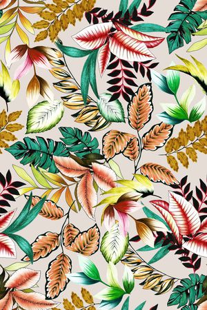 绿植树叶印花华亿平台图片