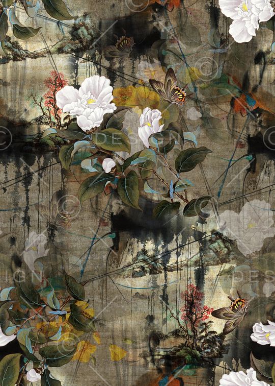 花鸟印花华亿平台图片