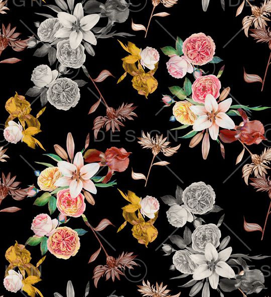 花卉印花华亿平台图片