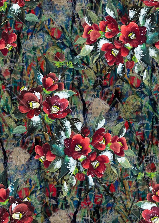 花卉印花华亿平台图片