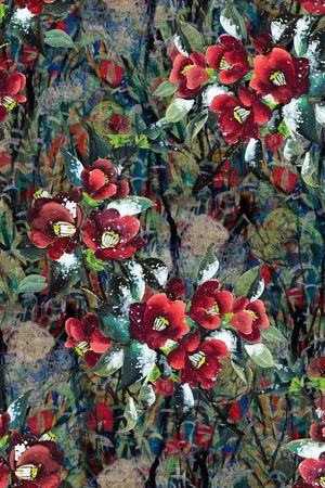 花卉印花华亿平台图片