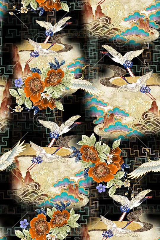 花卉印花华亿平台图片