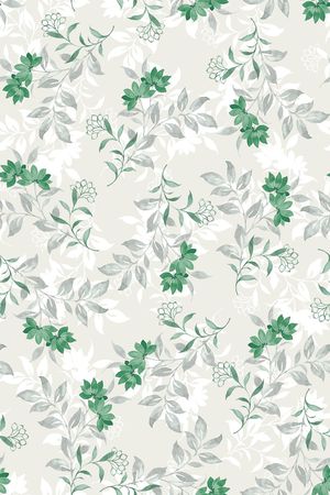 清爽底花卉印花华亿平台图片