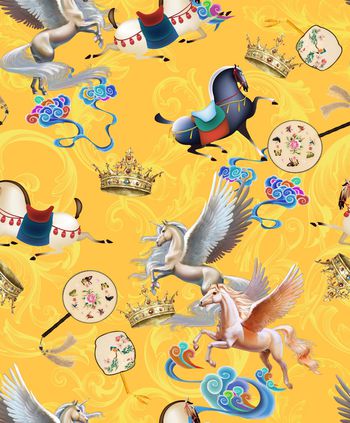 1443547-210804扇子飞马回路黄