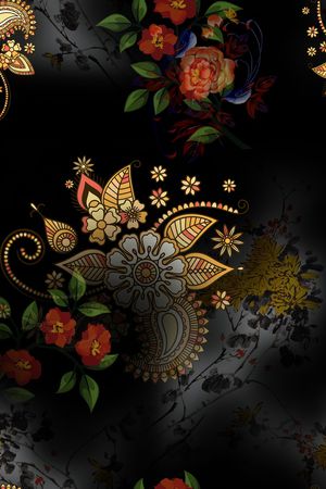 连衣裙印花华亿平台图片