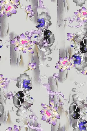 荷花印花华亿平台图片