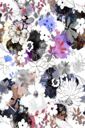 花卉印花华亿平台图片