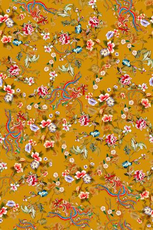 传统纹样印花华亿平台图片