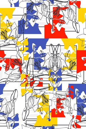 线条画印花华亿平台图片