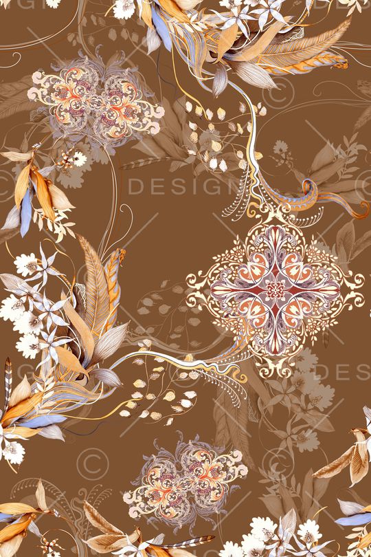 抽象花卉印花华亿平台图片