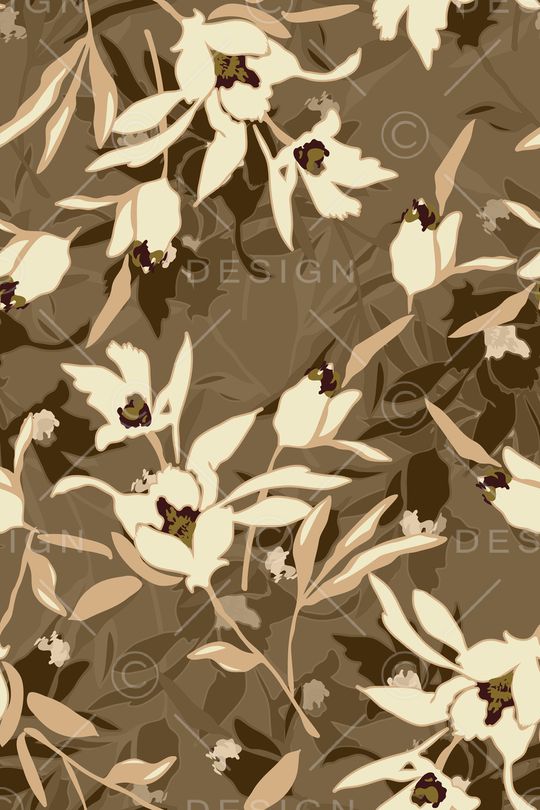 抽象花卉印花华亿平台图片