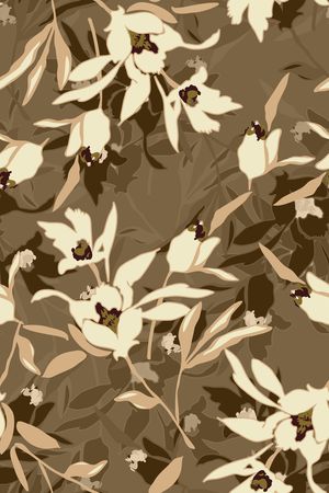 抽象花卉印花华亿平台图片