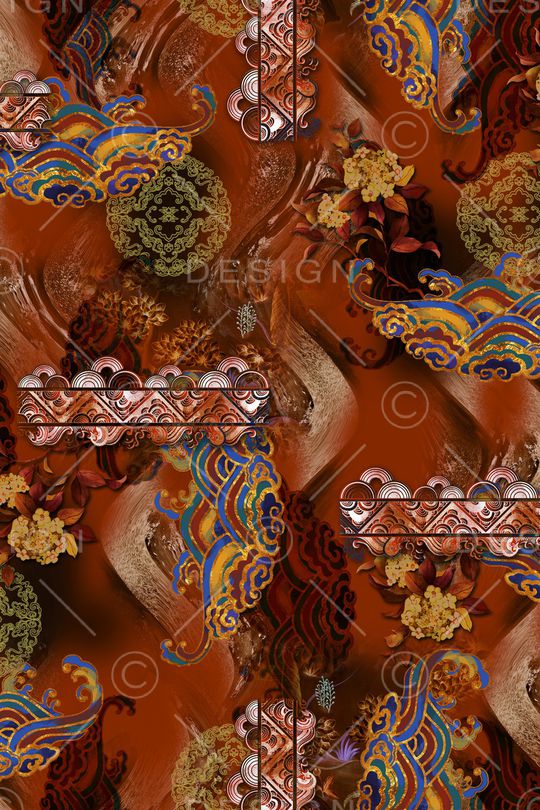 线条印花华亿平台图片