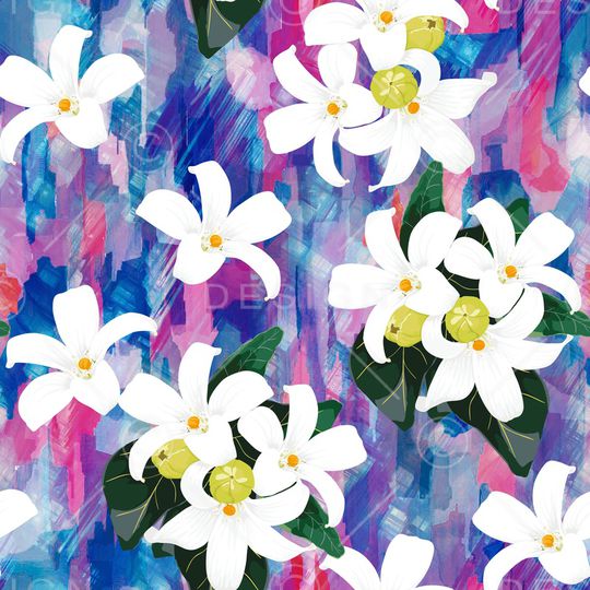 绿植树叶印花华亿平台图片