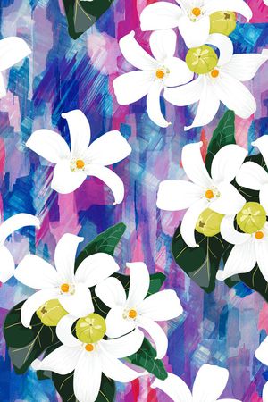 绿植树叶印花华亿平台图片