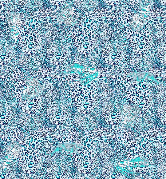 蓝色印花华亿平台图片