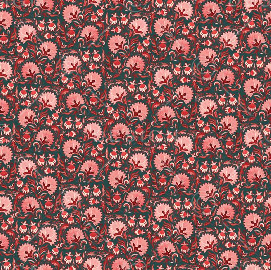 手绘佩斯利印花华亿平台图片