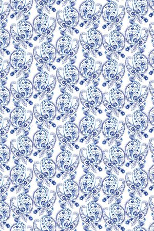 手绘佩斯利印花华亿平台图片