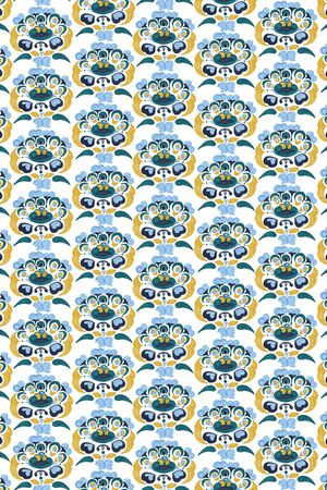 手绘佩斯利印花华亿平台图片