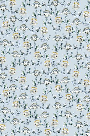 手绘佩斯利印花华亿平台图片