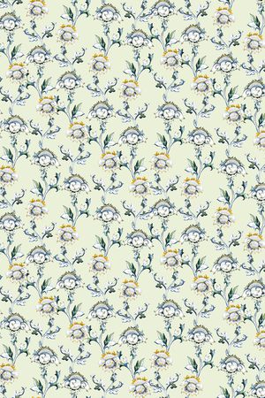 手绘佩斯利印花华亿平台图片