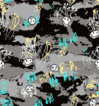 色块烂点字母混搭印花华亿平台图片