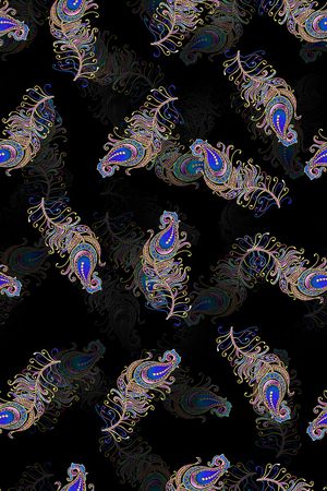 民族花卉印花华亿平台图片