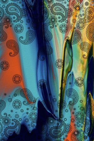 佩斯利印花华亿平台图片