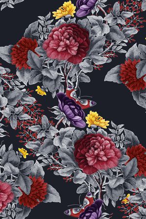 玫瑰花印花华亿平台图片