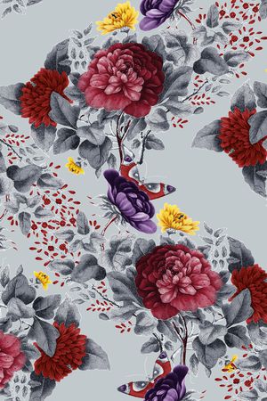 玫瑰花印花华亿平台图片