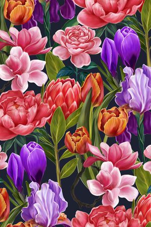 郁金香印花华亿平台图片