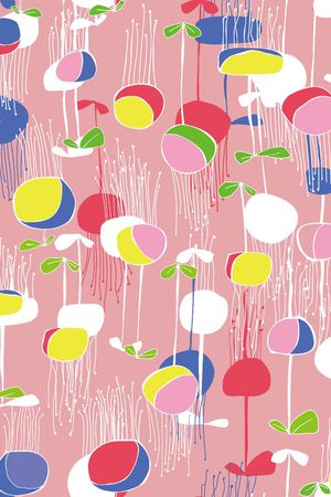 几何花卉印花华亿平台图片