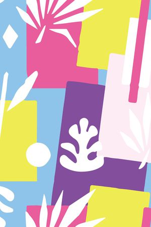 几何花卉印花华亿平台图片