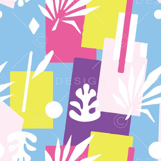 几何花卉印花华亿平台图片