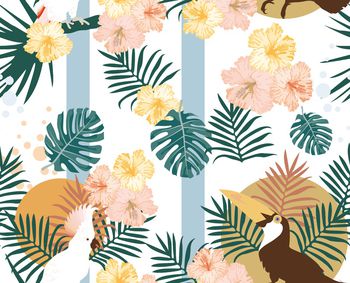 几何花卉印花华亿平台图片