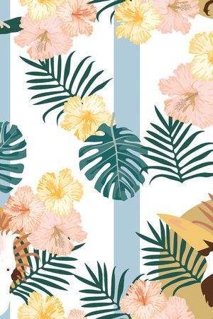 几何花卉印花华亿平台图片