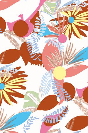 几何花卉印花华亿平台图片