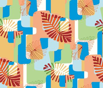 几何花卉印花华亿平台图片