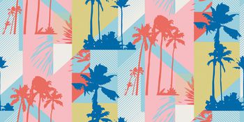 几何花卉印花华亿平台图片