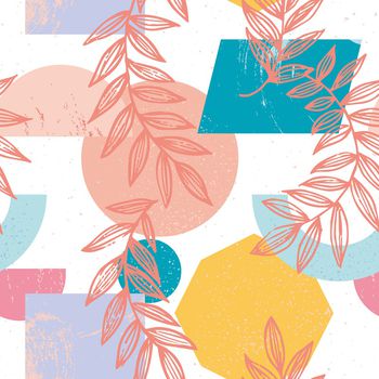 几何花卉印花华亿平台图片