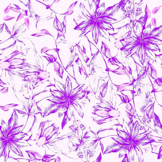 彩底花卉印花华亿平台图片