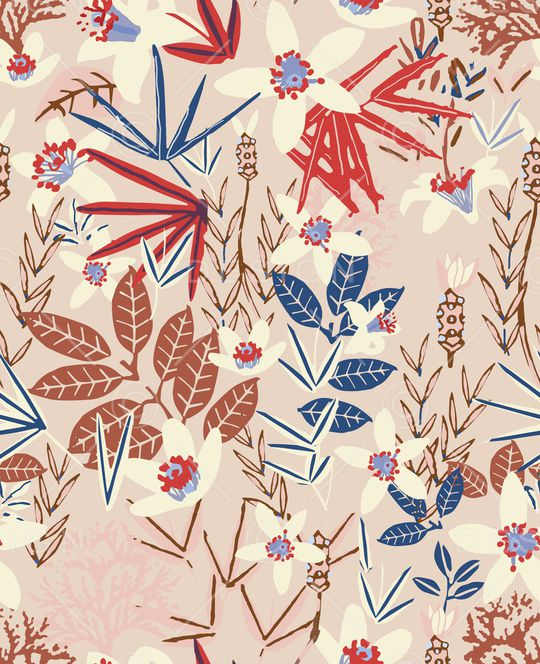 花卉印花华亿平台图片