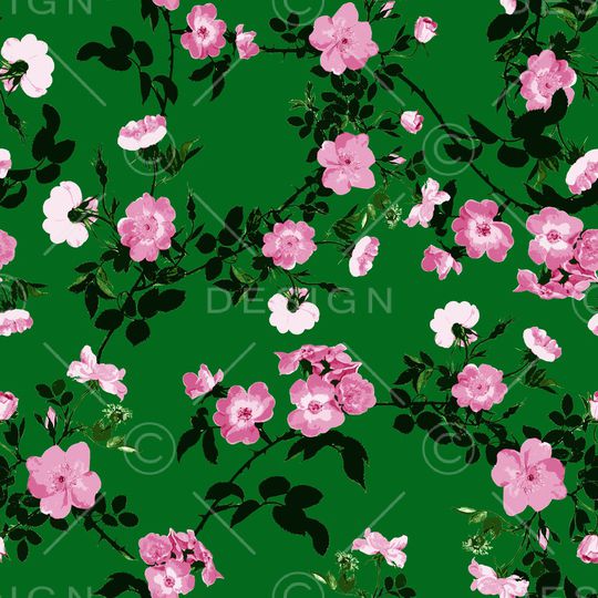 蔷薇花印花华亿平台图片