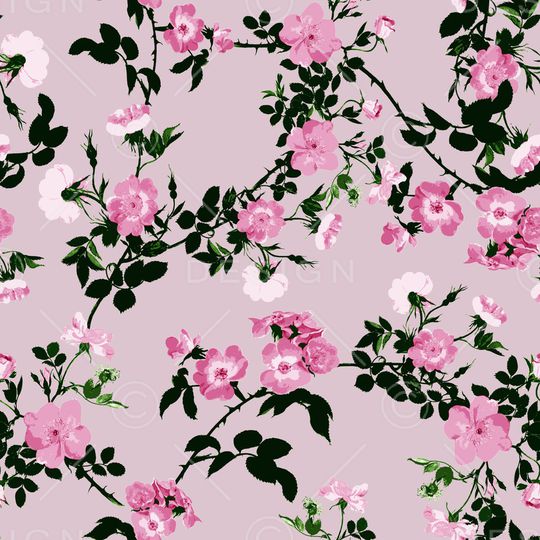 蔷薇花印花华亿平台图片