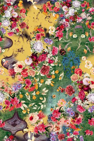 花卉印花华亿平台图片