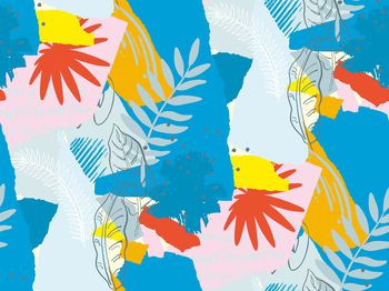 几何花卉印花华亿平台图片