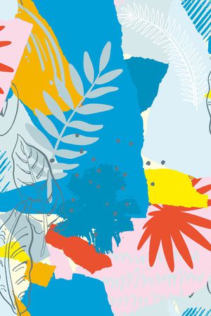 几何花卉印花华亿平台图片