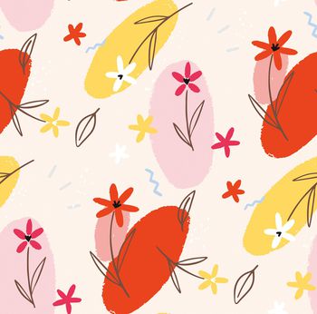 几何花卉印花华亿平台图片